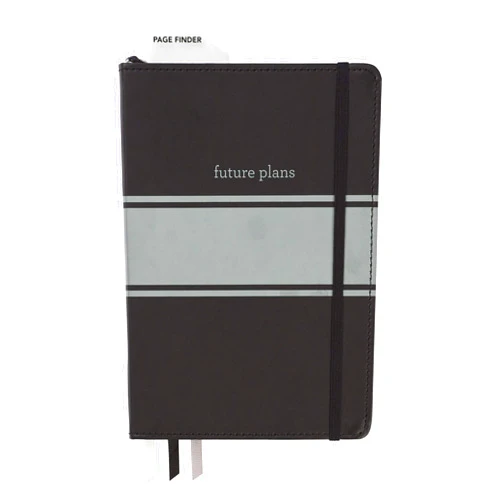 C.R. Gibson Black Leatherette Freestyle Organizer and Planner Dot Grid Notebook, 6'' W x 8.5'' L, 240 Pages