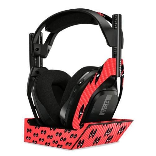 MIGHTY SKINS MightySkins Carbon Fiber Skin Compatible With Astro A50 Wireless Headphones + Base Station (Gen 4) - Dead Eyes Pool | Protective, Durable Textured Carbon Fiber Finish | Easy To Apply | Made in the USA