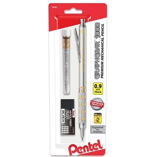 Graph Gear 100 4-piece Set, Pentel Pg1019g, 0.9mm Graph Gear 1000 Automatic Pencil