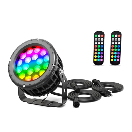 ATCD Linkable LED Wall Washer Light with RF Remote, RGBW 5000K Color Changing Landscape Spotlights, 100V-240VAC, 72W Waterproof LED Flood Light for Outdoor Indoor Lighting Projects