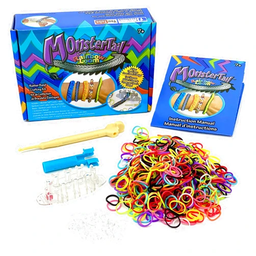 Rainbow Loom® Monster Tail™ Kit Features Compact Loom and Case, Makes MONSTER sized Bracelets, EASY for travel, Includes EXCLUSIVE Monster Tail Loom, and 2 Bracelet Instructions for Boys and Girls 7+