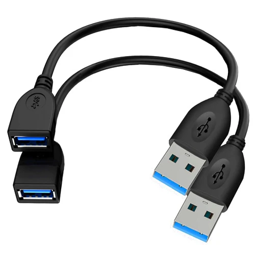 XCZZYB USB extension cable, (2 PACK 1FT) USB 3.0 male to female extension cable withstands fast data transfer compatible with USB keyboard, mouse, webcam, camera, phone, USB hub, printer, hard drive, etc
