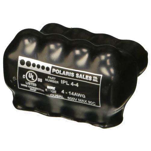 NSi IPL4-4B Polaris Multi-Tap 4 Port (Single Sided Entry) 4-14 AWG-Bagged Insulated Connector, 3 x 1 x 2 inches, Black