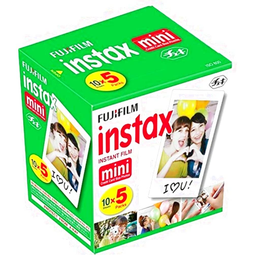 Fujifilm Instax Mini Instant Film, 10 Sheets x 5 Packs (Total 50 Shoots)