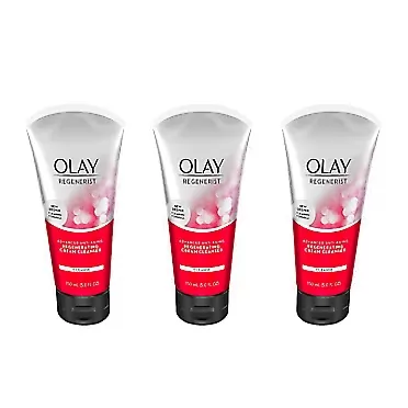 Olay Regenerist Regenerating Advanced Anti Aging Cream Facial Cleanser 5 oz (Pack of 3)