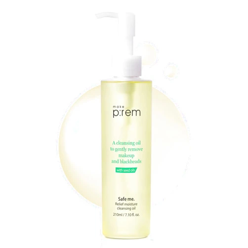 MAKEP:REM MAKEPREM Safe me. Relief Moisture Cleansing Oil 7.1 Fl Oz Naturally-Derived Ingredients PHA Formula Makeup Remover Pore Cleansing Blackhead Removal Hypoallergenic and Clinically Tested Oil Cleanser