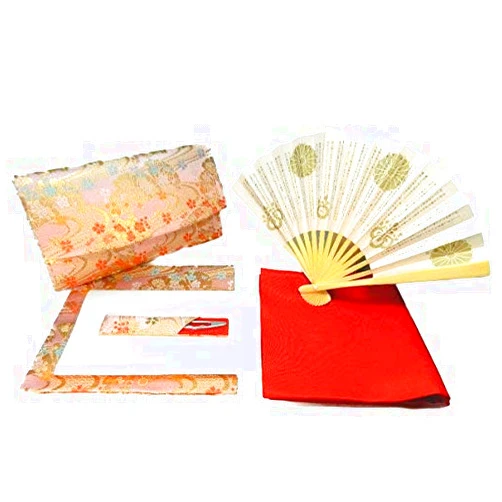 Tokumasu tea utensils shop Tea ceremony lesson introductory 6 -piece set three fold type silk wrapper ( red ) Three fold ( pink ) Urasenke tea ceremony lesson introductory set for women lesson introductory set tea utensils