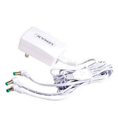 Lemax 94563 Switching Mode 3-Output Power Adapter, New 2019 Fixed US Plug V.2, White, 4.5V, 1000mA, Input 100-240V