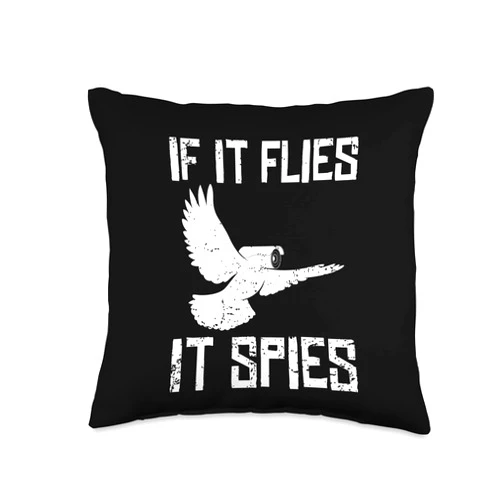 Birds Are Not Real Gifts For Conspiracy Theorists If It Flies It Spies Conspiracy Theory Birds Aren’t Real Throw Pillow