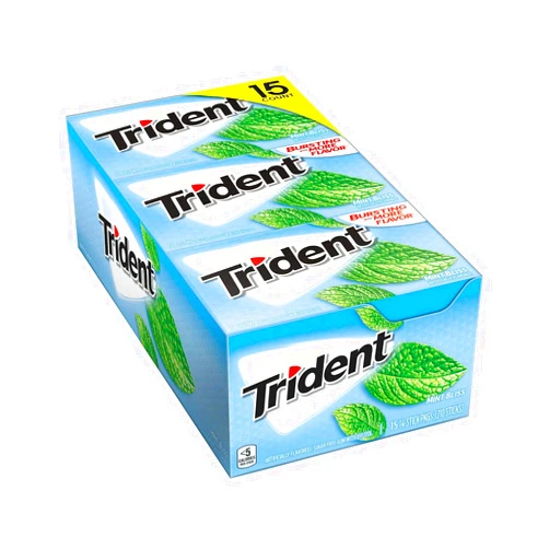 Store - 383 Trident Mint Bliss Sugar-Free Gum 14 ct., 15 pks. (pack of 3) A1