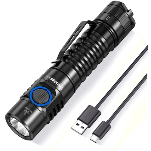 Wurkkos FC11 Rechargeable LED Flashlights Max 1300Lumen High 90CRI EDC Flash Light USB C Charge,IP67 Waterproof Torch, Magnetic Tailcap, Great for Dog Walking Home use Emergency(5000K)
