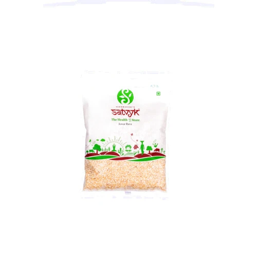 S Siddhagiri's SATVYK THE HEALTH re STORE Organic Jowar Rava (500gm) - Unpolished Sorghum Millet Suji | Stoneground Millet Rava Upma | Jowar Millet Upma Rava | High Plant Protein & Fiber_AB