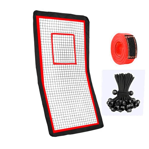 Toofrito 4×7 Ft Lacrosse Rebounder Net Replacement (NET ONLY) with Goal Strap and Bungee Cords for 4×7 Ft Existing Lacrosse Frames Bounce Back Net -(Frame NOT Included)