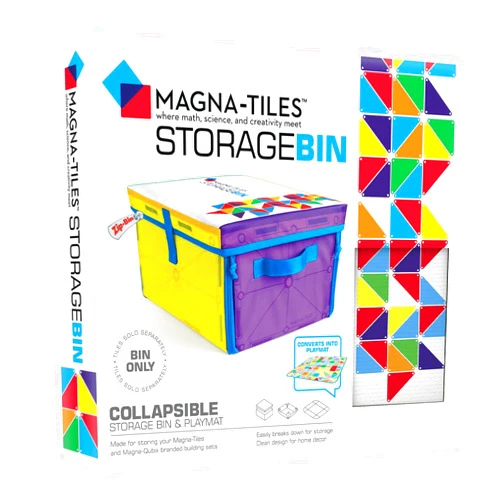 MAGNA-TILES Storage Bin & Interactive Play-Mat, The ORIGINAL Magnetic Building Brand