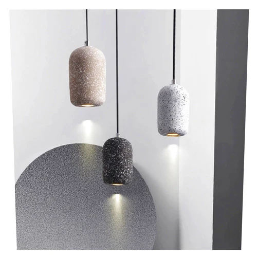KSSTEVNBD Modern Chandelier, Industrial Style Stlights Modern Led Cement Hanging Lamp Home Simple Chandelier Compatible with Living Room Restaurant(White,Cold White)/Black/Warm White