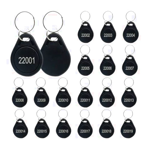 Dcvbny 50pcs 26 bit Black Prox Keyfobs Proximity Fob Frequency 125KHZ H-ID Compatible with Prox Key ISOProx 1346 1386 1326 H10301 Format Card Readers, Works with The vast Majority of Access Control Systems