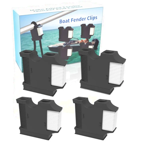 Huntury Boat Fender Hanger, Boat Rail and Cleat Fender Clips, Quick Connect and Release Fender Lines, Boat Bumper Adjuster