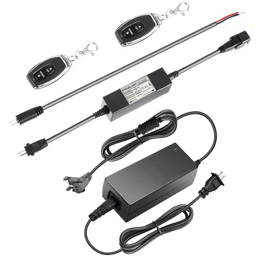 UYGALAXY 12V Linear Actuator Controller with 2pcs Wireless Remote Control & 110V Adapter Power Supply, for 12V DC Motor Momentary Switch Forward/Reverse DPDT Relay for Motors, Lift Chair,Electric Sofa