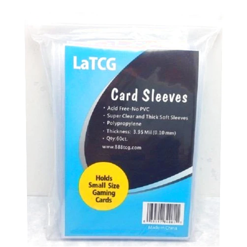 LaTCG 60 LaTCG Clear YuGiOh/Vanguard Card Size Deck Protector Sleeves (62x89mm 3.95 mil)