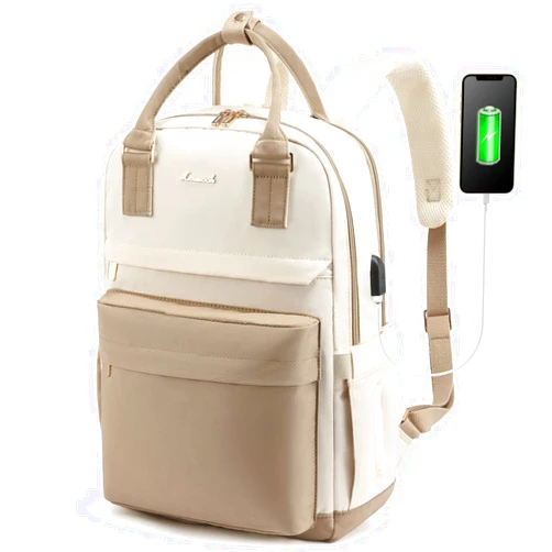 LOVEVOOK Laptop Backpack for Women 15.6 Inch Laptop Bag with USB Port, Fashion Waterproof Backpacks Teacher Nurse Stylish Travel Bags Vintage Daypacks Bookbag for College School Work
