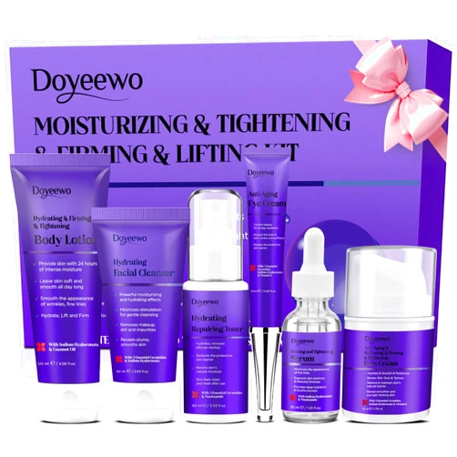 DOYEEWO Skin Care Set,Professional Skincare for Women Teens Teenage,Hydrate Smooth Tighten Firm Lift Anti-Aging Facial Skin Care Routine Kit,Travel Skin Care Sets & Kits Products Birthday Valentines Gifts
