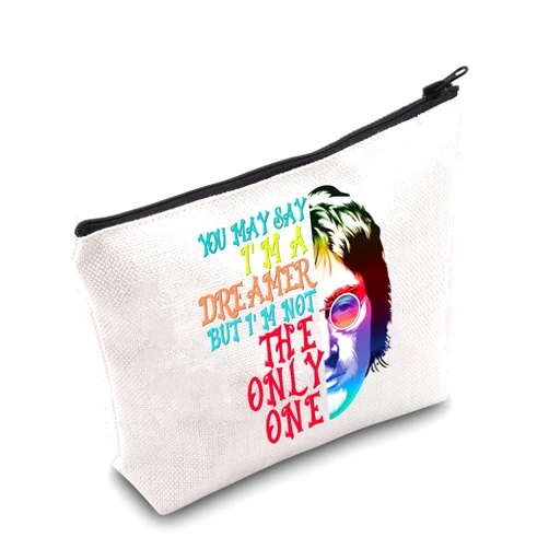 LEVLO Rock Band Lady Travel Zipper Pouch You May Say I'm A Dreamer Makeup Bag Graduation Music inspired Gift (I'm A Dreamer)