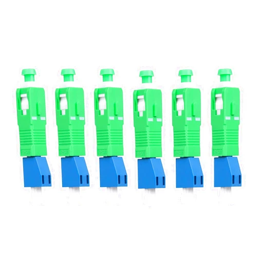 Fyboptwu 6 pc Single Mode SC/APC Male to LC/UPC Female Adapter 9/125um Hybrid Optical Fiber Adapter SC APC Male to LC UPC Female Adapter Connector for Optical Power Meter