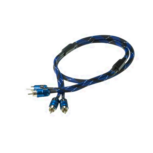 Scosche EFX Delta D9 2-Channel Multi-Core Twisted Pair RCA Interconnect Audio Cables - 2CH OFC Car Stereo Connector Cable - 9 Foot Male to Male