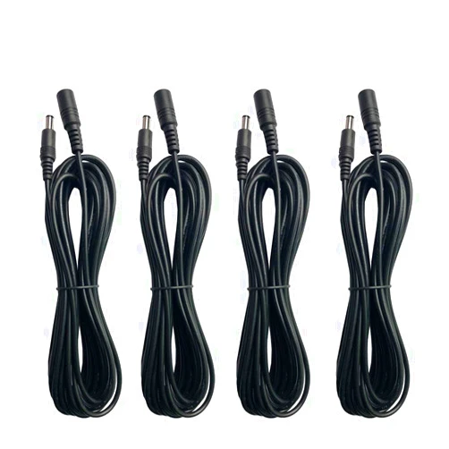 Joasung Power Extension Cord, 4Pack 10ft DC 12V Power Supply Adapter Extension Cable 2.1mm × 5.5mm Plug for IP Security Cameras, LED Lights Strip, Baby Monitor, DVR, NVR, Router