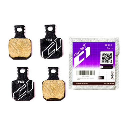 Cycle1st Bike Disc Brake Pads for 4-Piston Magura Compatible MT5 MT7 Calipers - Ultimate Braking Power for Mountain Bikes/emtb/ebike 64 Series (Ceramic/Semi-Metallic)