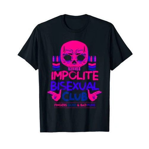 BoredKoalas LGBT Impolite Bisexual Club Funny Bi LGBTQ Pride Flag T-Shirt