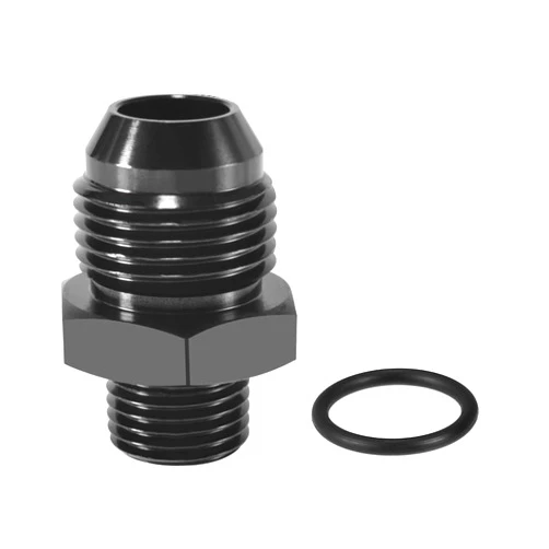 STPCTOU 8AN Male Flare to 6AN ORB O-ring Boss Fuel Pump Rail Fitting Adapter Aluminum Alloy Connector Black Anodized