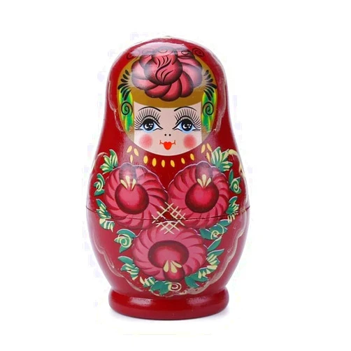 SLOFL Matryoshka 5 Pieces Matryoshka Doll Wooden Matryoshka Set Russian Nesting Dolls Gift Home Decoration Creative Toys