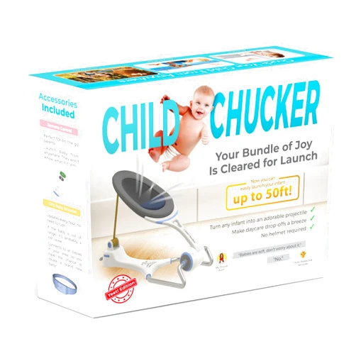 Witty Yeti Hilarious Child Chucker Gag Gift Empty Box Wrap Your Real Present Inside to Prank Friends or Family with This Practical Joke for Men or Women. Funny Idea for New Parents or Baby Shower.