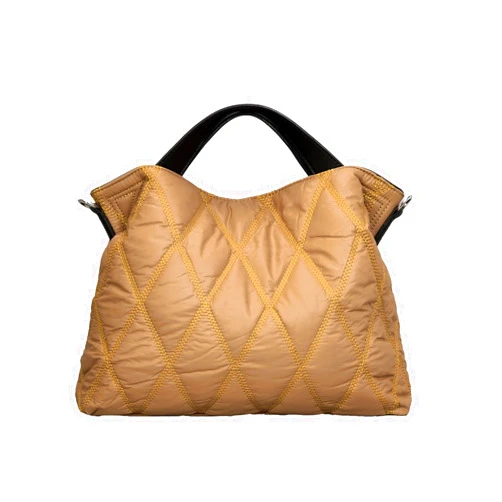 OWGSEE Quilted Tote Bag for Women, Soft Puffer Bag Lightweight Trendy Crossbody Bags Purse with Long Shoulder Strap