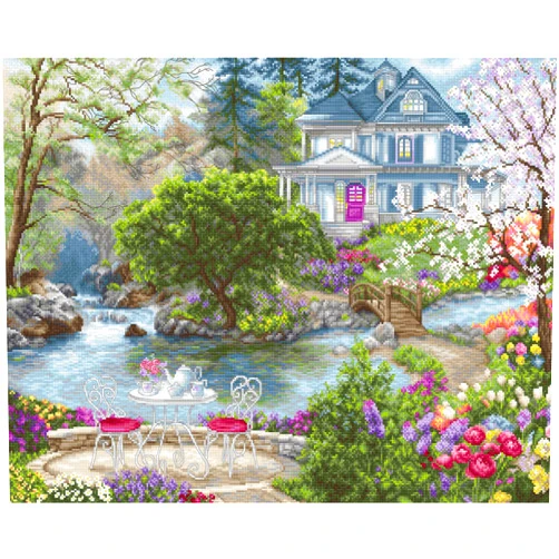 Lucas-S Waterside Tea Counted Cross-Stitch Kit