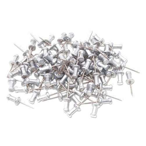 Gem Office Aluminum Head Push Pins, Steel 5/8