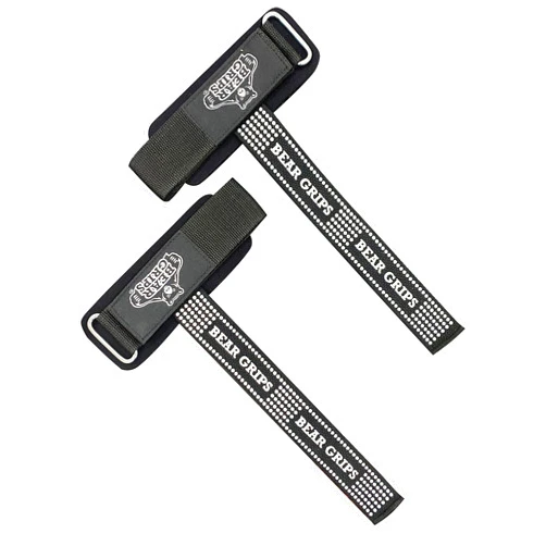 Bear Grips Lifting Straps for Weightlifting - Wrist Straps for Weightlifting, Gym Straps, Deadlift Straps for Weight Lifting Support, Strength Training and Powerlifting Accessories, Cuff Black