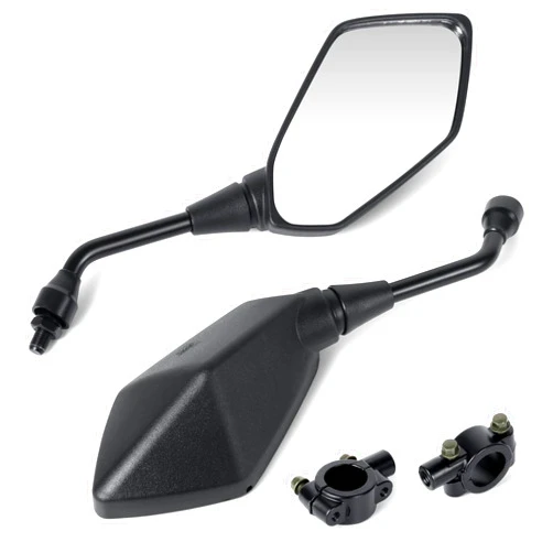 Nifeida Universal Motorcycle Rear View Mirrors, Adjustable Side Convex Mirrors - with M10 Bolt, with 7/8