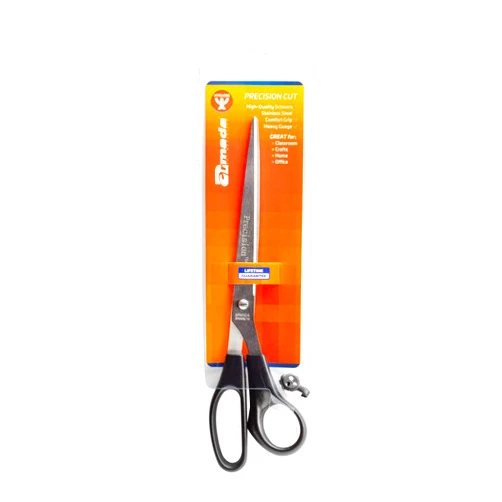 Hygloss Products Armada Precision Straight Trimmer Scissors - Comfortable Handles, Stainless Steel Blades, Vinyl Bag for Storage - Scissors for Crafts, Classroom, Home and Office, 10-Inches - 1 Pair