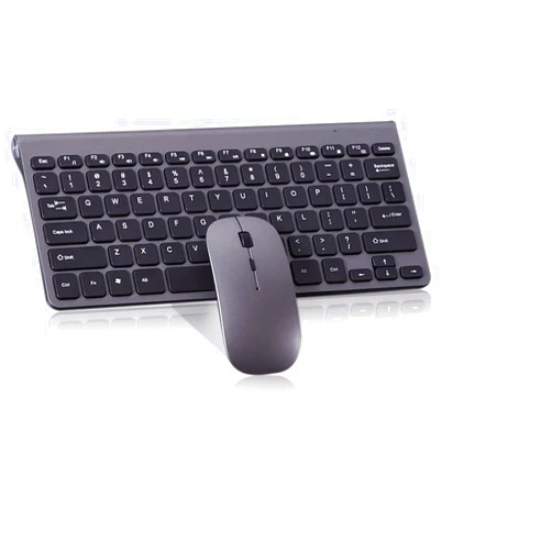Guiheng Wireless Keyboard and Mouse Combo, Compact Quiet Wireless Keyboard and Mouse Set 2.4G Ultra-Thin Sleek Design for Windows, Computer, Desktop, PC, Notebook, Laptop (GHKM03)