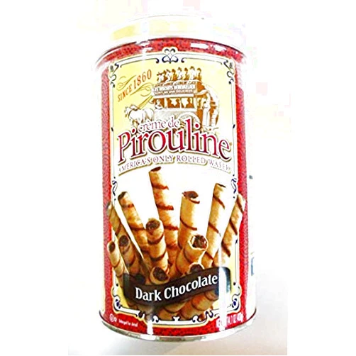 Peter De Beukelaer Creme de Pirouline Rolled Wafers 14.1oz (Dark Chocolate)