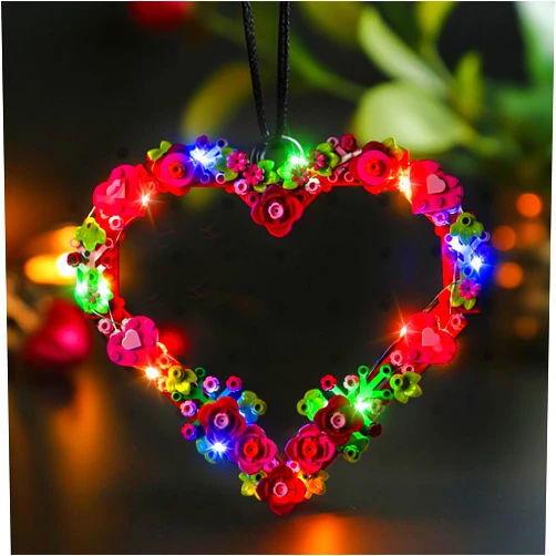 BrickBling Light Kit Only, Compatible with Lego Heart Ornament, Décor Lights Compatible with Lego 40638, Great Gift for Valentine's Day - Light Kit Only, Not Come with Model