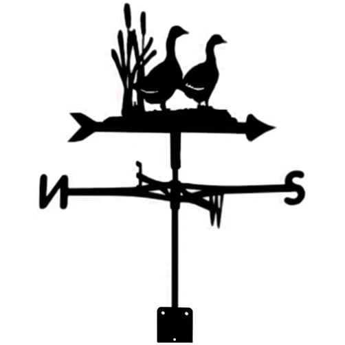 EXmalAia Weathervane,Weather Vane Duck Farmland Weathervane Direction Indicator Weathercock Measuring Tools Stainless Steel Spray Paint Outdoor Roof Farm Courtyard Garden Decoration