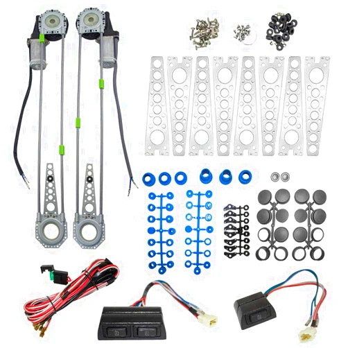 Vooviro Excellent Power Window Regulator Conversion Spal Type Kit Compatible With 2-Door Universal Electric