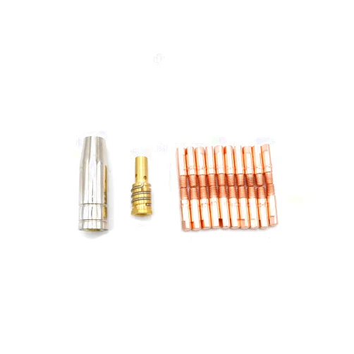 JINSLU MIG Welding Gun Consumables Contact Tip/Nozzle/Tip holder For Chicago Electric Welder Complete Replacement Flux Welding Torch (0.9mm/0.035