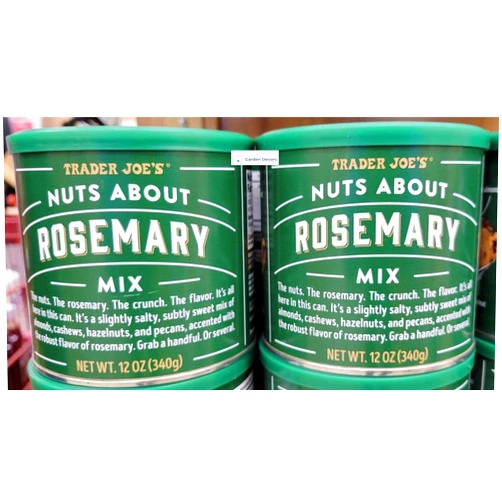 TJ's Trader Joe's Nuts About Rosemary Mix 12oz 340g (Two Cans)