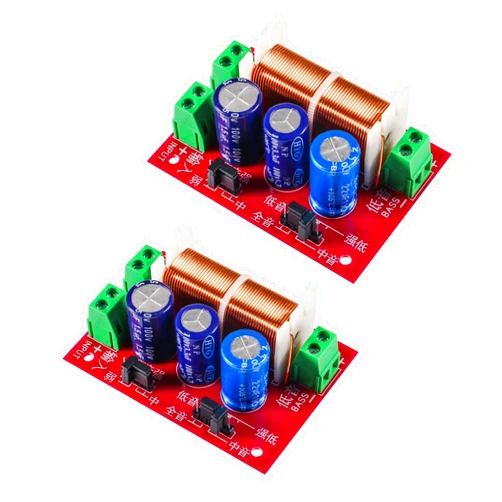 DIANN 2pcs 400W Adjustable Multi Speaker Treble/Bass 2 Unit Audio Frequency Divider 2 Way Crossover Filters
