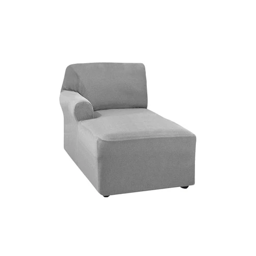 XOOTOO Left/Right Thick L Shape Sofa Chaise Lounge Cover, Stretch Sofa Chaise Protector for Living Room Chaise Slipcover Chaise Lounge Couch Cover Machine Washable (Light Gray,Chaise Lounger(Left))