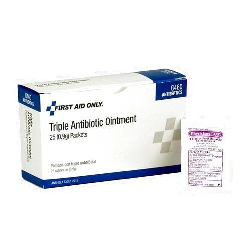 First Aid Only G460 Triple Antibiotic Ointment Packets, 25 Count
